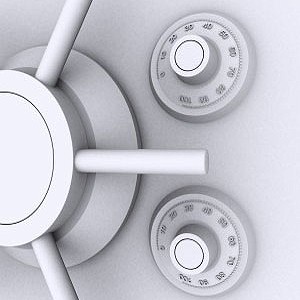 An icon of security in a customer's hand.